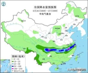 本轮强降雨中心已确定，大雨暴雨持续发力，明后天6月26~27号天气-图8