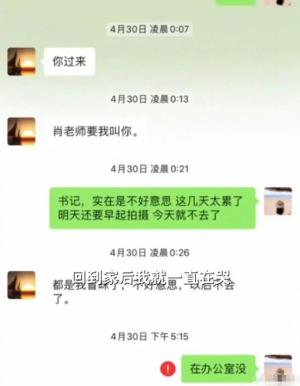 大四女生举报学院书记性骚扰后续：涉事书记被停职，聊天记录曝光  第3张