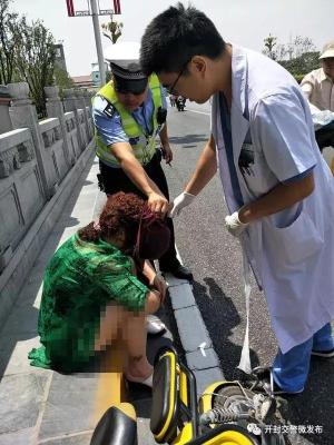 正能量｜女子骑车受伤拒绝治疗 民警烈日下耐心劝说  第2张