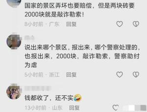 太离谱！游客轧坏两块砖，景区索赔2000元！景区回应，评论区炸锅-图8