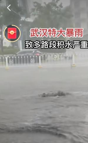 突发！武汉突降暴雨致多路段严重积水  第6张