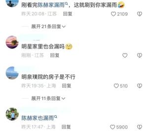 陈赫吐槽家里漏水，楼都掉顶了！网友：陈龙家更惨，你才一个盆！  第19张