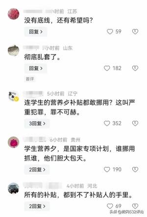 闹大了！66个县挪用近20亿学生餐补：丑闻震惊全国，舆论沸腾-图6